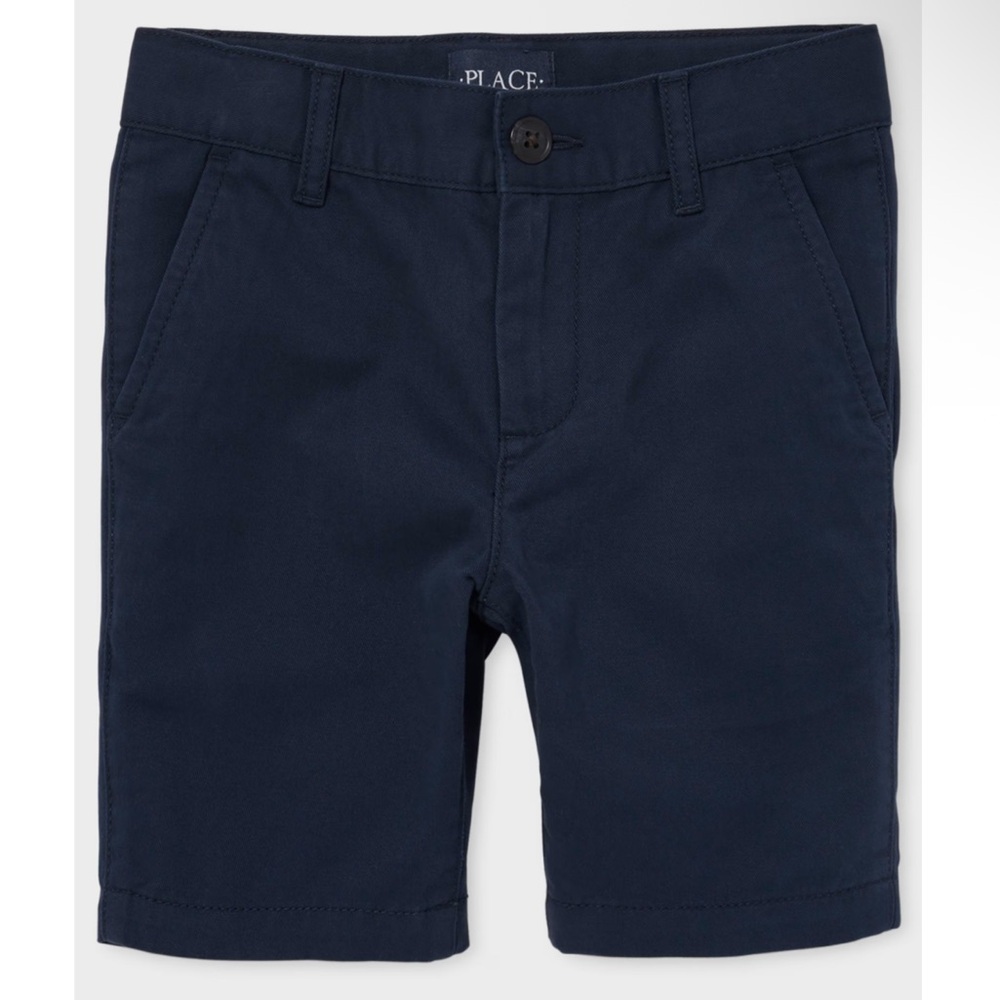 Children’s Place Boys Uniform Stretch Chino Shorts - Navy